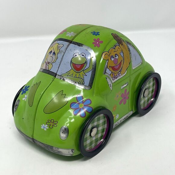 Other - Vintage Muppets Jim Henson Metal Tin Car VW Beetle Kermit Miss Piggy Fozzi Gonzo